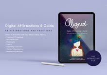 Load image into Gallery viewer, Aligned Digital Affirmation Cards and Digital Guide
